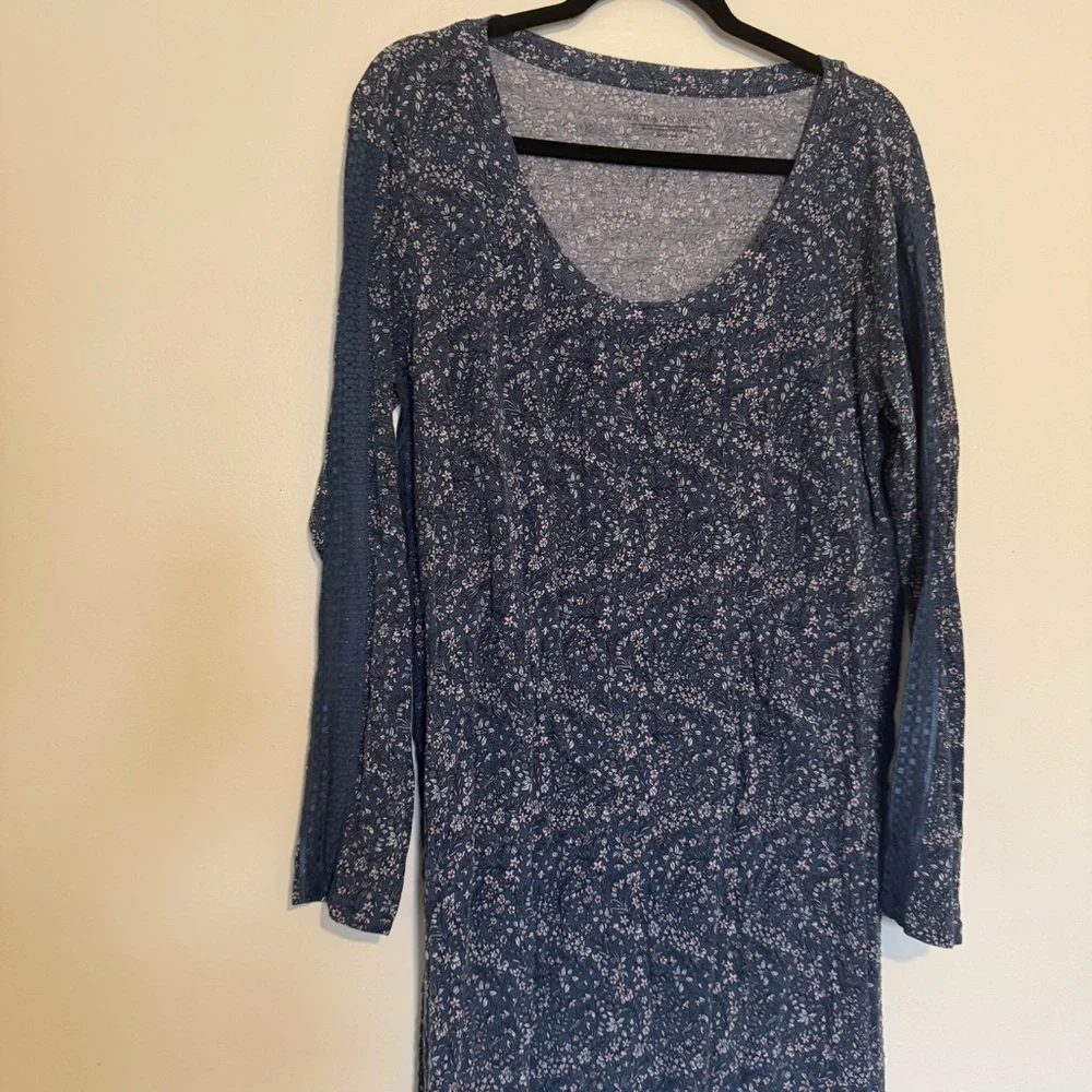 Victoria's Secret | Blue Floral Pajama Dress Night Gown